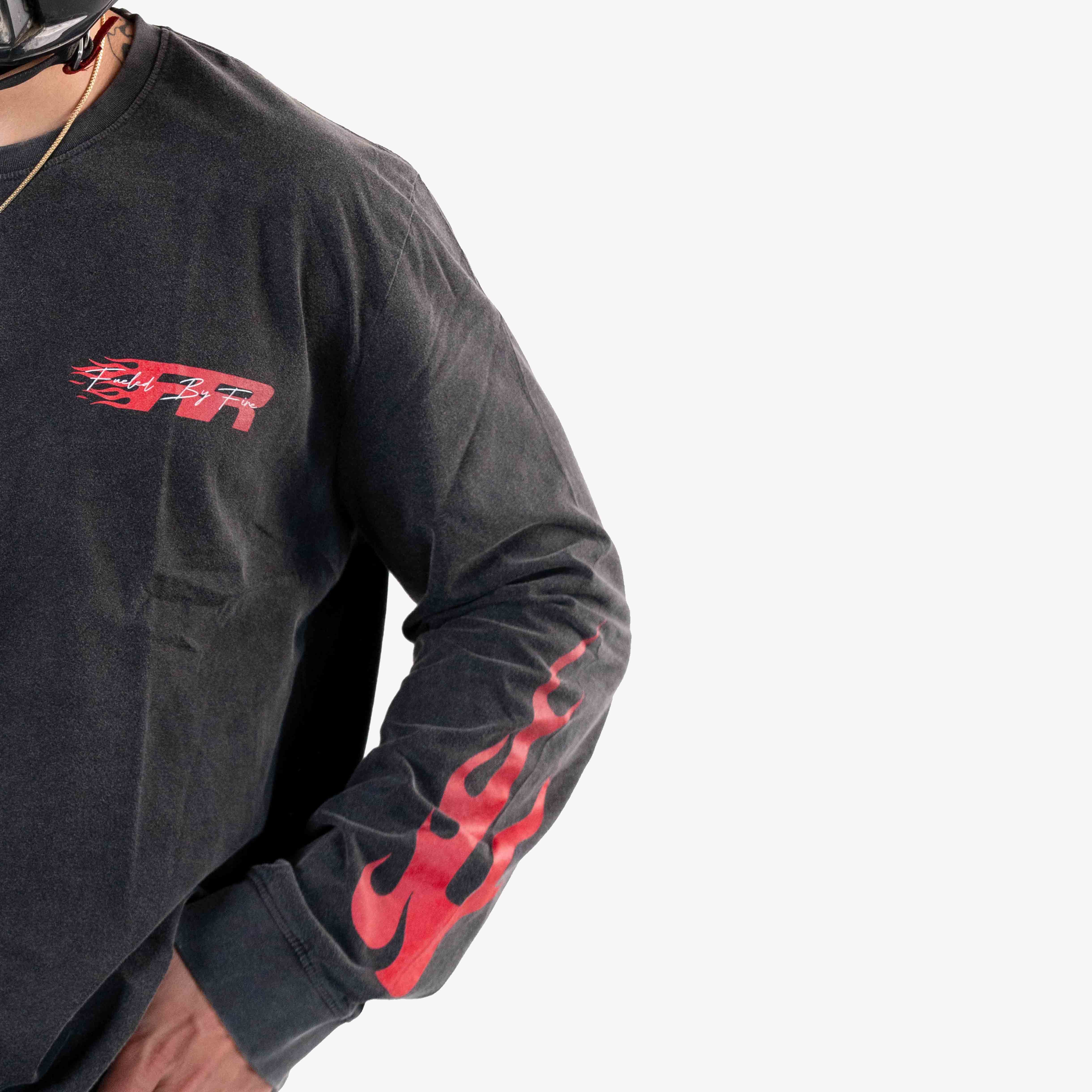 Fueled By Fire L/S T-Shirt - Washed Black