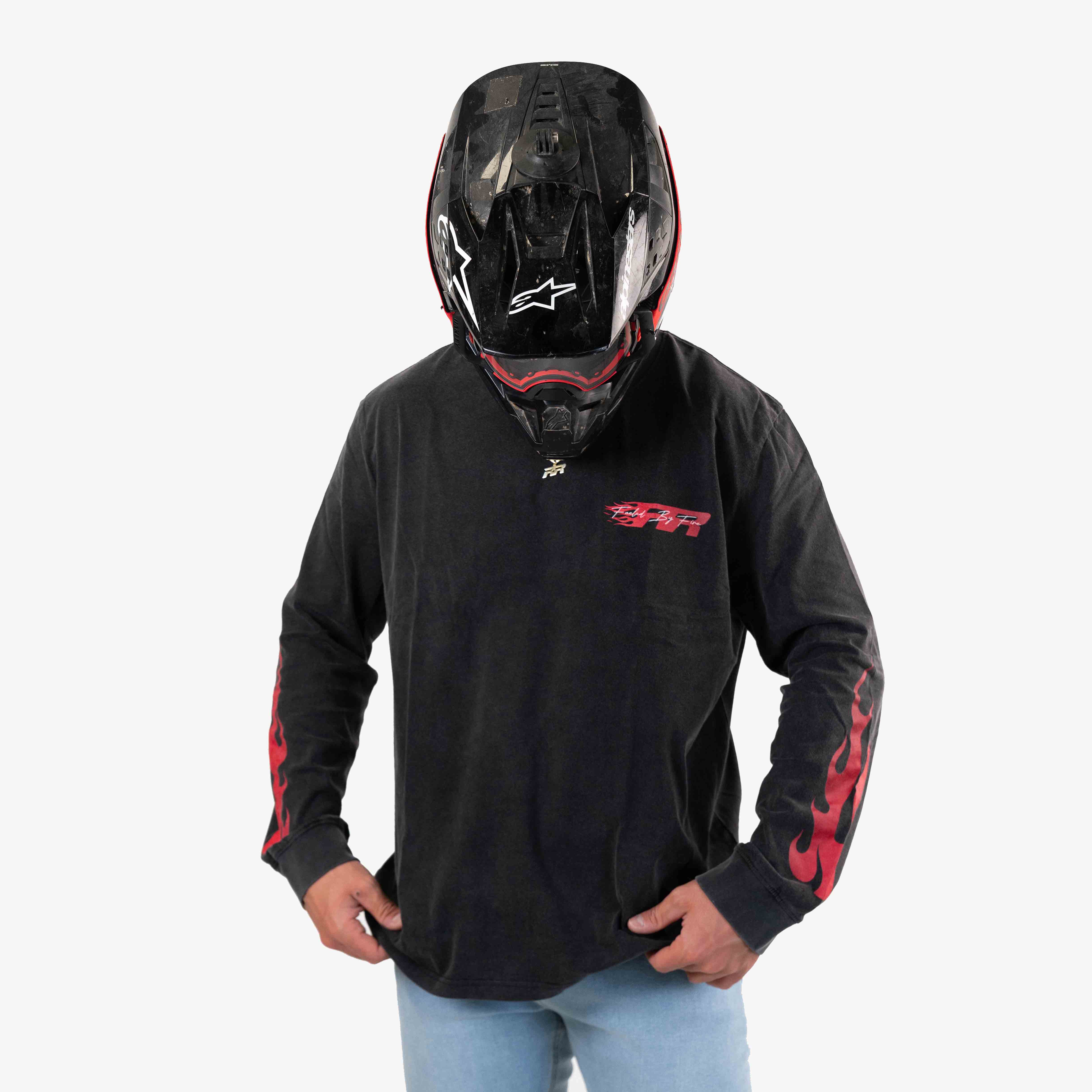 Fueled By Fire L/S T-Shirt - Washed Black