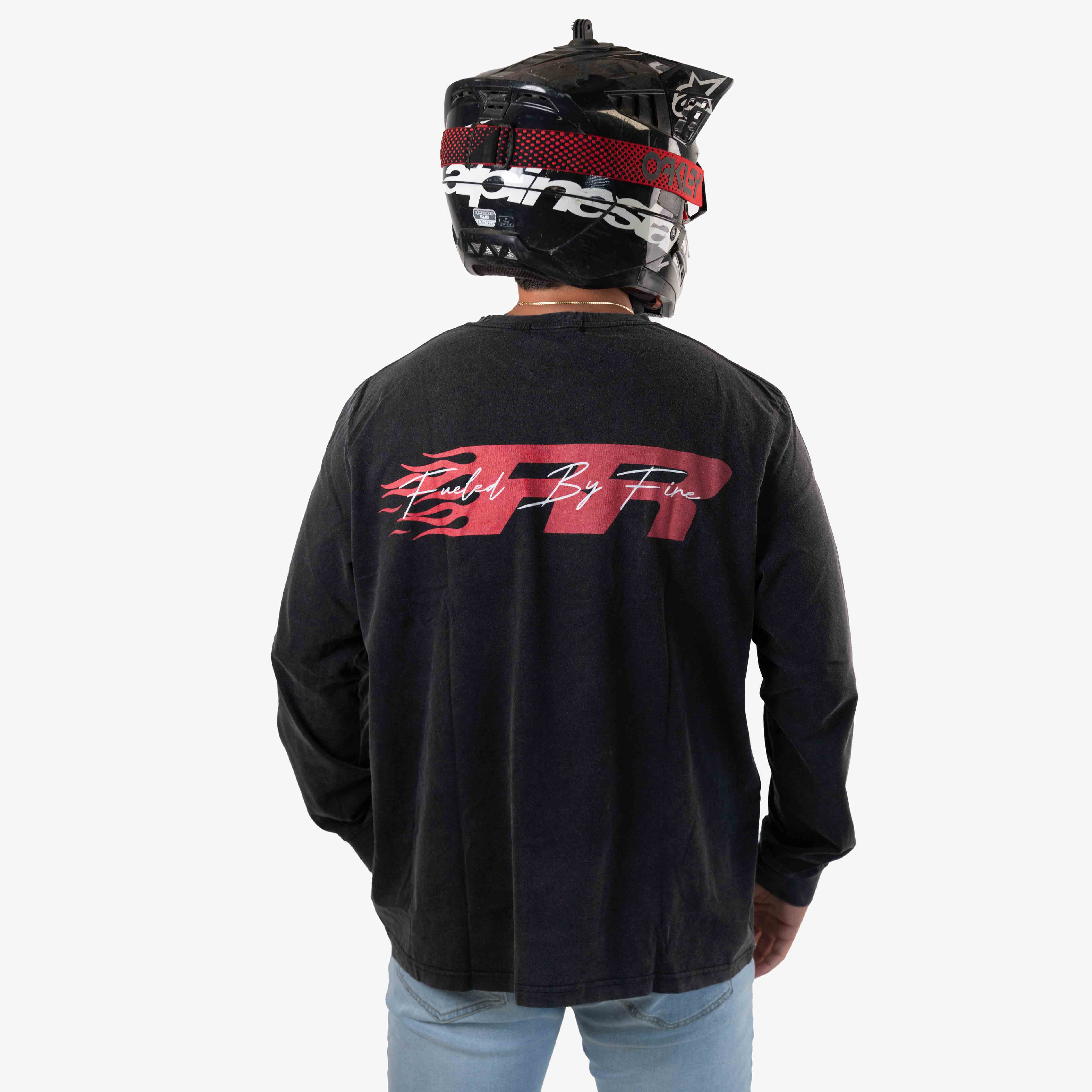 Fueled By Fire L/S T-Shirt - Washed Black